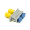 SC to ST Adapter Female to Female Duplex Metal Fiber Optic Hybrid Adapter