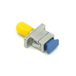 SC to ST Adapter Female to Female Simplex Metal Fiber Optic Hybrid Adapter