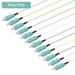 SC/UPC 12 Fiber Pigtail|Multi Mode G651.OM3|0.9mm