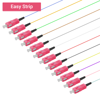 SC/UPC 12 Fiber Pigtail|Multi Mode G651.OM4|0.9mm