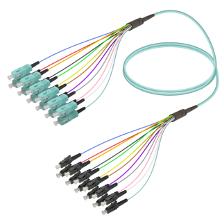 SC/UPC-LC/UPC|12 Fibers Fanout|Multi Mode G651.OM3|3.0/0.9mm