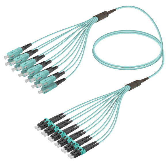 SC/UPC-LC/UPC|12 Fibers Fanout|Multi Mode G651.OM3|3.0/1.8mm