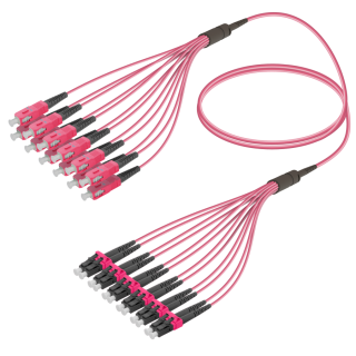SC/UPC-LC/UPC|12 Fibers Fanout|Multi Mode G651.OM4|3.0/1.8mm