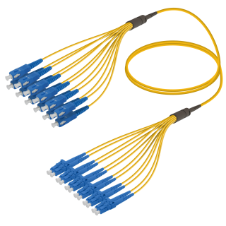 SC/UPC-LC/UPC|12 Fibers Fanout|Single Mode G657.A2|3.0/1.8mm