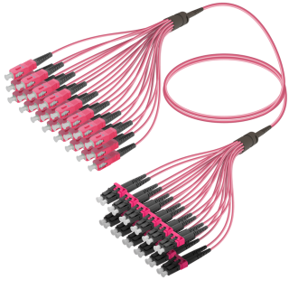 SC/UPC-LC/UPC|24 Fibers Fanout|Multi Mode G651.OM4|3.0/1.8mm