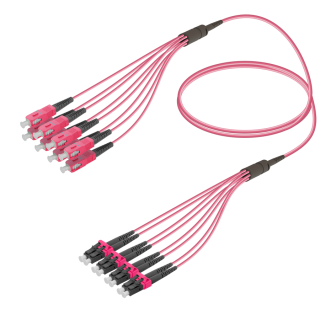 SC/UPC-LC/UPC|8 Fibers Fanout|Multi Mode G651.OM4|3.0/1.8mm