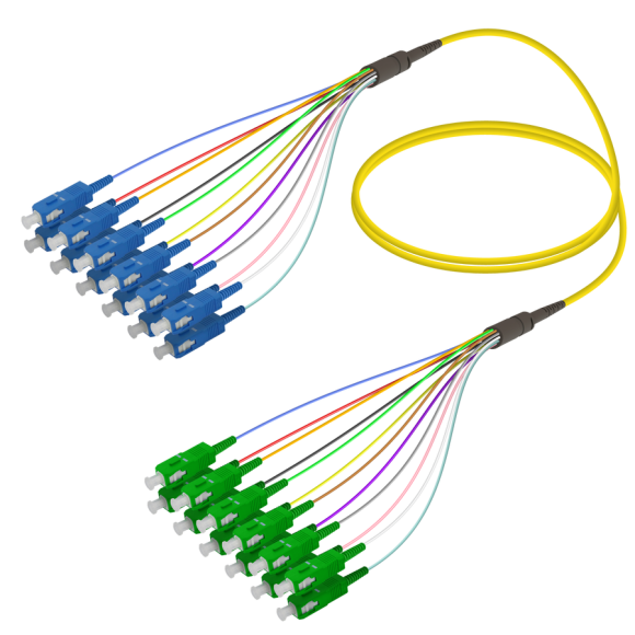 SC/UPC-SC/APC|12 Fibers Fanout|Single Mode G657.A2|3.0/0.9mm