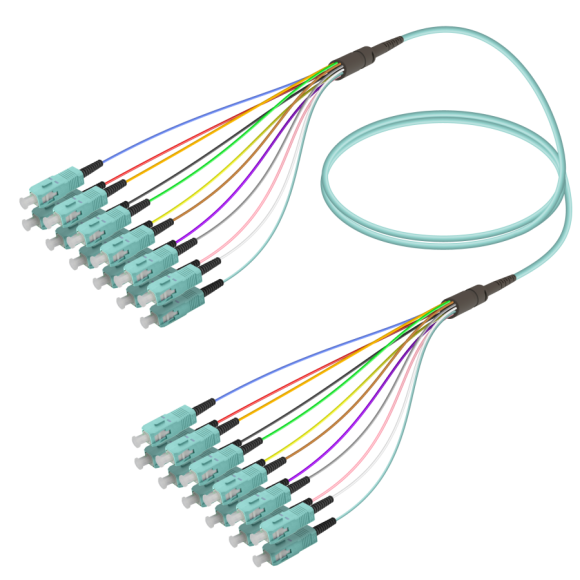 SC/UPC-SC/UPC|12 Fibers Fanout|Multi Mode G651.OM3|3.0/0.9mm