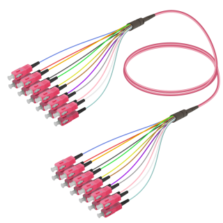 SC/UPC-SC/UPC|12 Fibers Fanout|Multi Mode G651.OM4|3.0/0.9mm