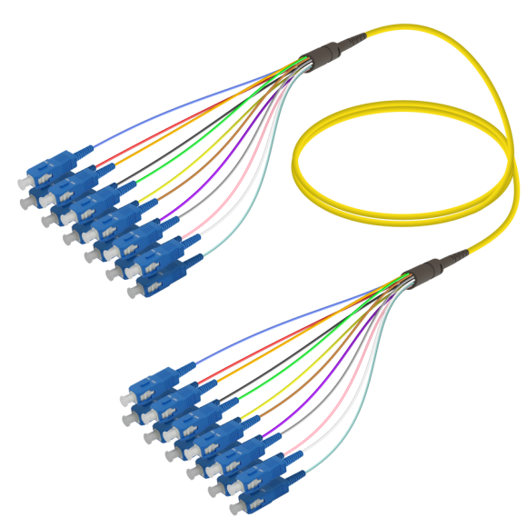 SC/UPC-SC/UPC|12 Fibers Fanout|Single Mode G657.A2|3.0/0.9mm