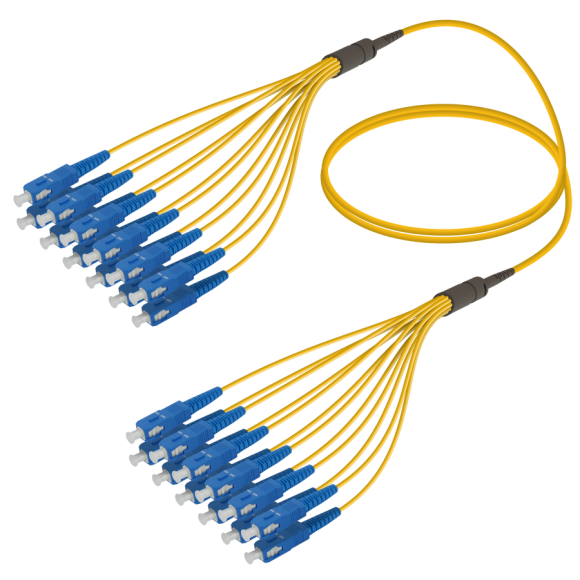 SC/UPC-SC/UPC|12 Fibers Fanout|Single Mode G657.A2|3.0/1.8mm
