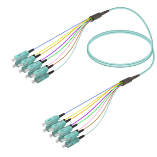 SC/UPC-SC/UPC|8 Fibers Fanout|Multi Mode G651.OM3|3.0/0.9mm