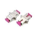 SC/UPC To SC/UPC Adapter MM OM4 Simplex Metal Fiber Optic Coupler