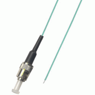 ST Splice On Fiber Optic Pigtail Multimode OM3 Aqua, 3 Meters