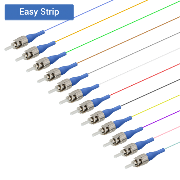 ST/UPC 12 Fiber Pigtail|Single Mode G657.A2|0.9mm
