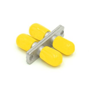 ST/UPC To ST/UPC Adapter Multimode Duplex Metal Fiber Optic Coupler