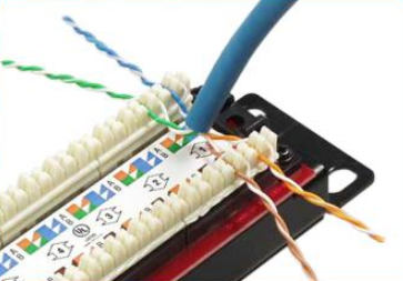 wire into the patch panel connectors