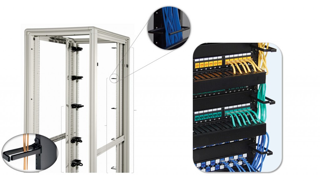 Vertical D-Ring cable manager