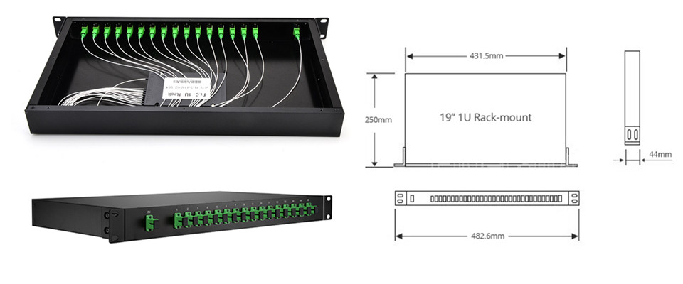 rack mount PLC splitter